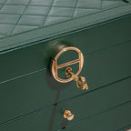 Large PU Leather Jewelry Box with Lock