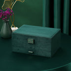 Large Velvet Jewelry Box with Lock