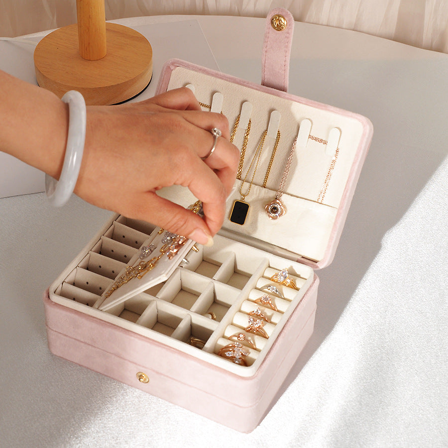 Small Velvet 3 Layer Jewelry Box