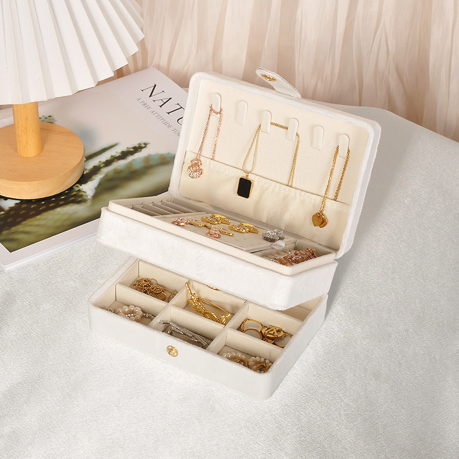 Small Velvet 3 Layer Jewelry Box