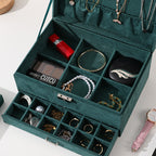 Large Velvet Jewelry Box with Lock