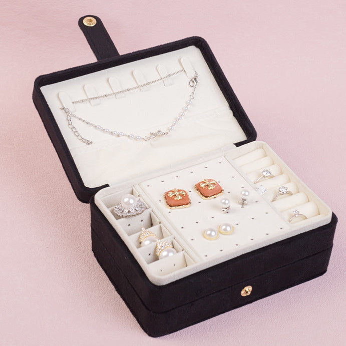Small Velvet 3 Layer Jewelry Box
