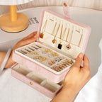 Small Velvet 3 Layer Jewelry Box