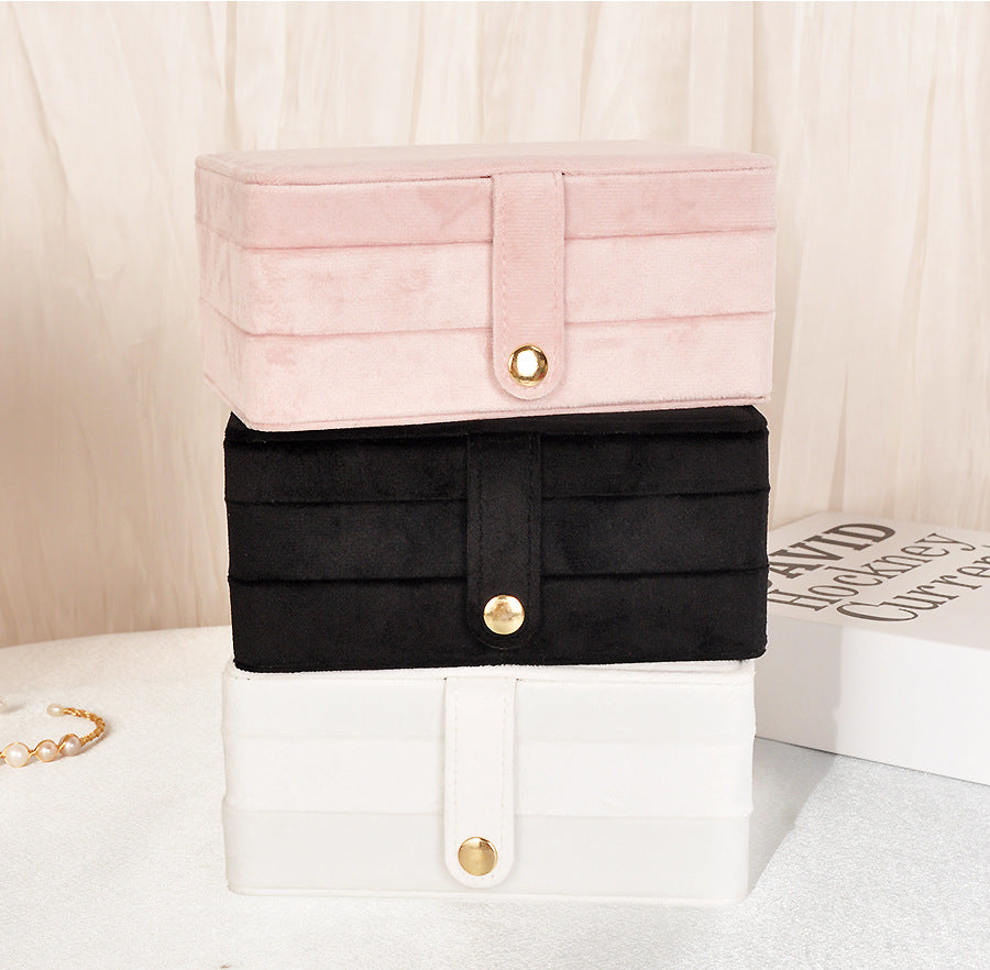 Small Velvet 3 Layer Jewelry Box