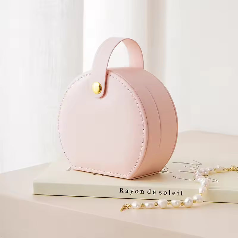 Small Travel PU Leather Jewelry Box