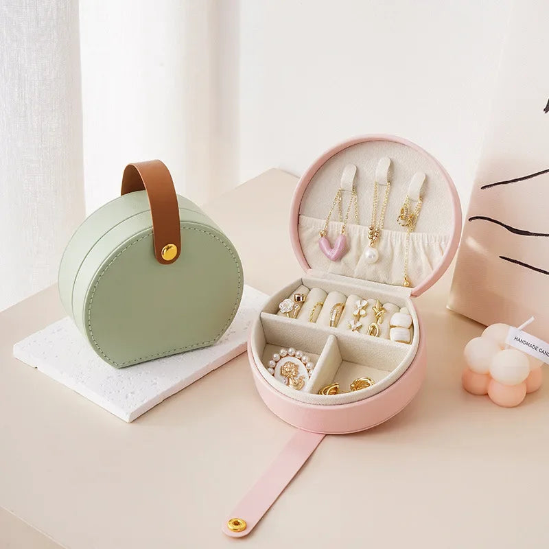 Small Travel PU Leather Jewelry Box