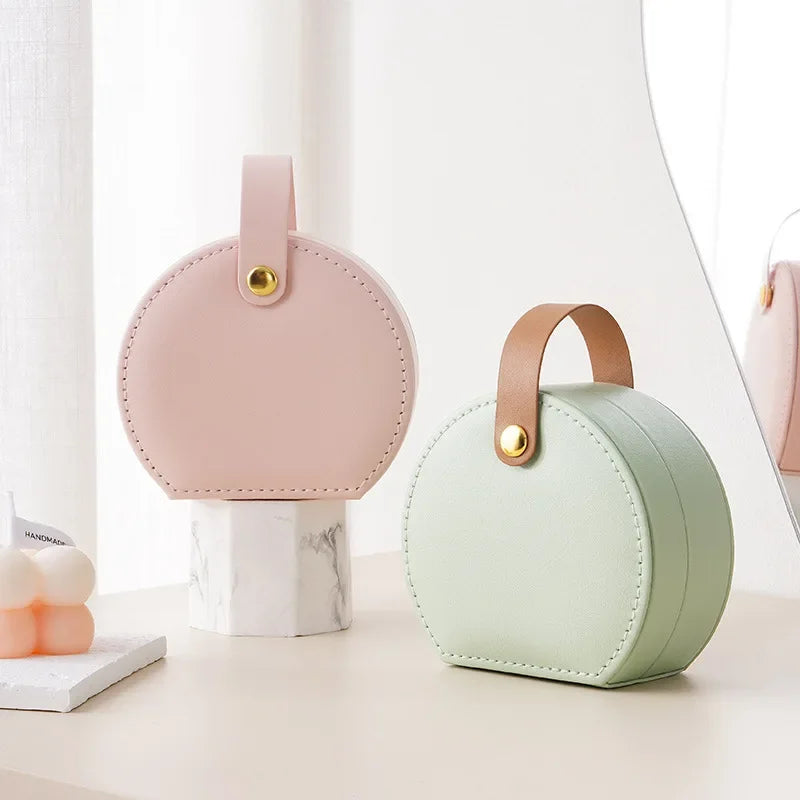Small Travel PU Leather Jewelry Box