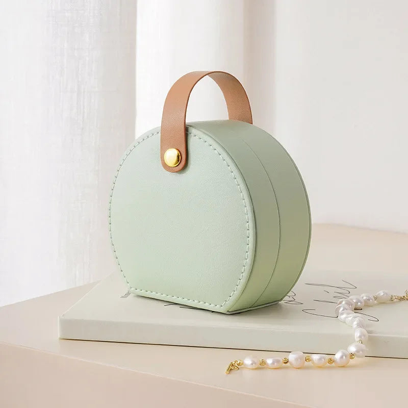 Small Travel PU Leather Jewelry Box