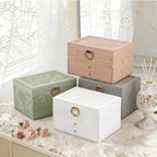 Floral Large Jewelry Box with Drawers