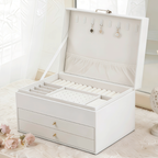 Floral Large Jewelry Box with Drawers