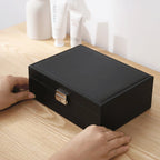 Jewelry Box with Necklace Hooks and Ring Slots