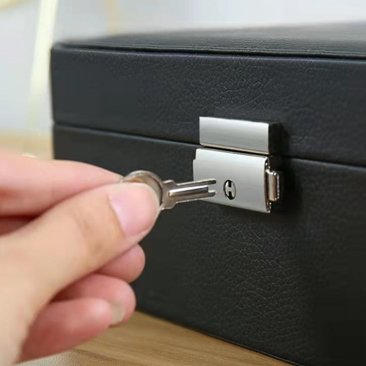 Jewelry Box with Necklace Hooks and Ring Slots