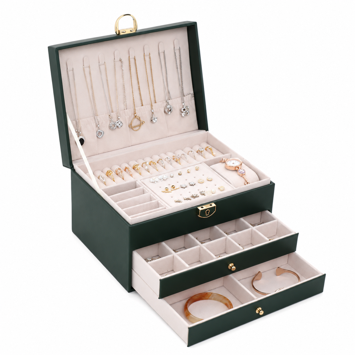 Large Jewelry Box with Lock