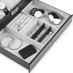Large Men’s Jewelry Box with Watch Compartment