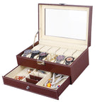 Large Men’s Jewelry Box with Watch Compartment