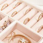 Small Portable Jewelry Box with Mirror and Lock