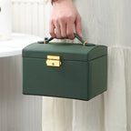 Small Portable Jewelry Box with Mirror and Lock