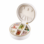 Small Round Velvet Travel Jewelry Box