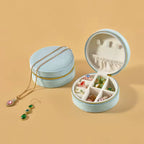 Small Round Velvet Travel Jewelry Box