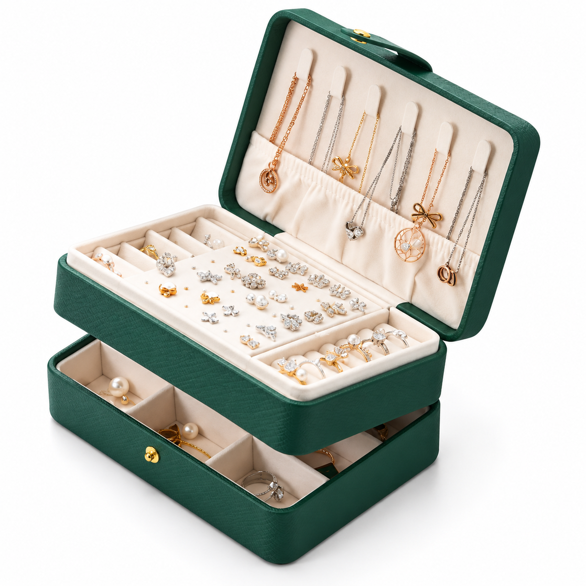 Small Travel 3 Layer Jewelry Box