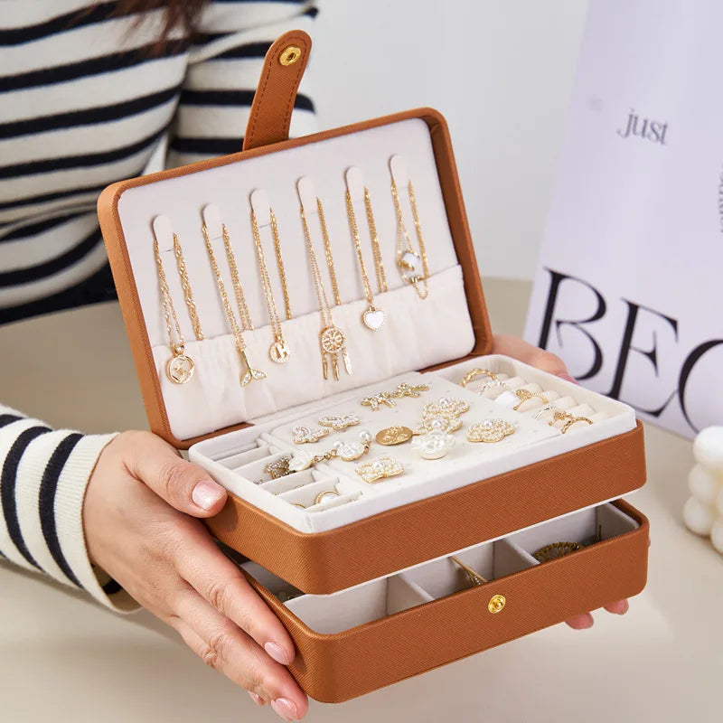 Small Travel 3 Layer Jewelry Box