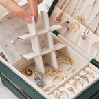 Small Travel 3 Layer Jewelry Box