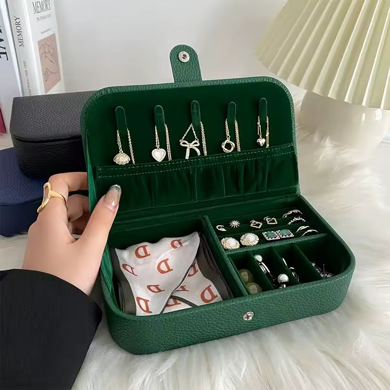 Small Travel Leather Jewelry Box
