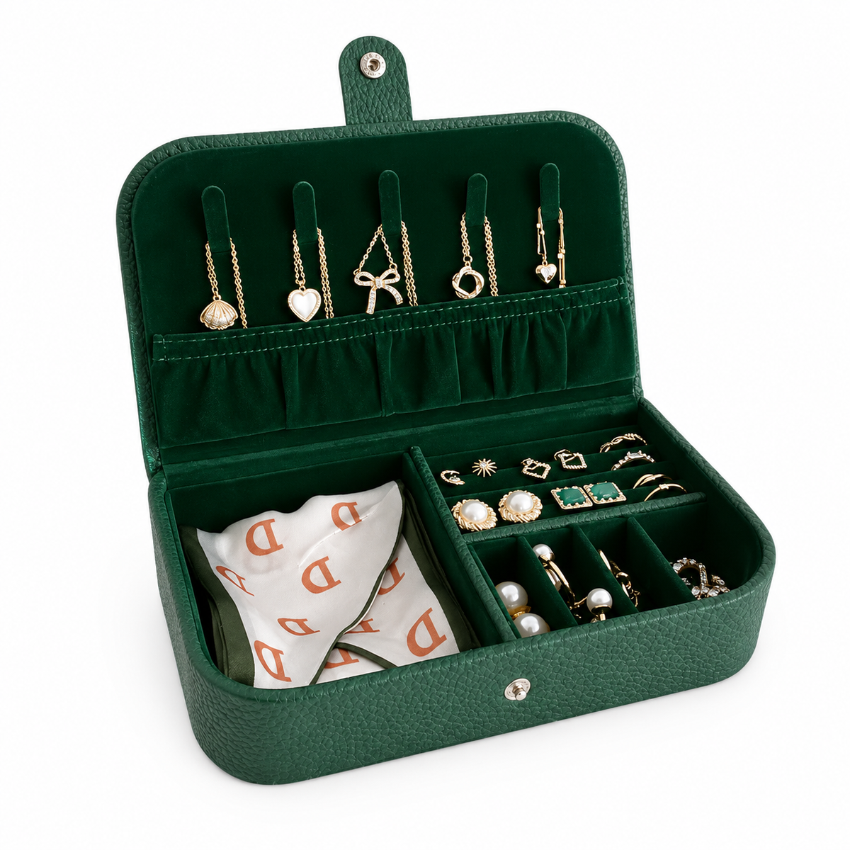 Small Travel Leather Jewelry Box