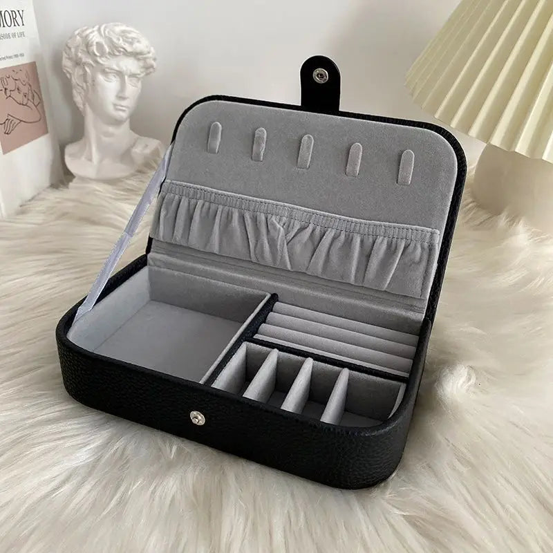 Small Travel Leather Jewelry Box