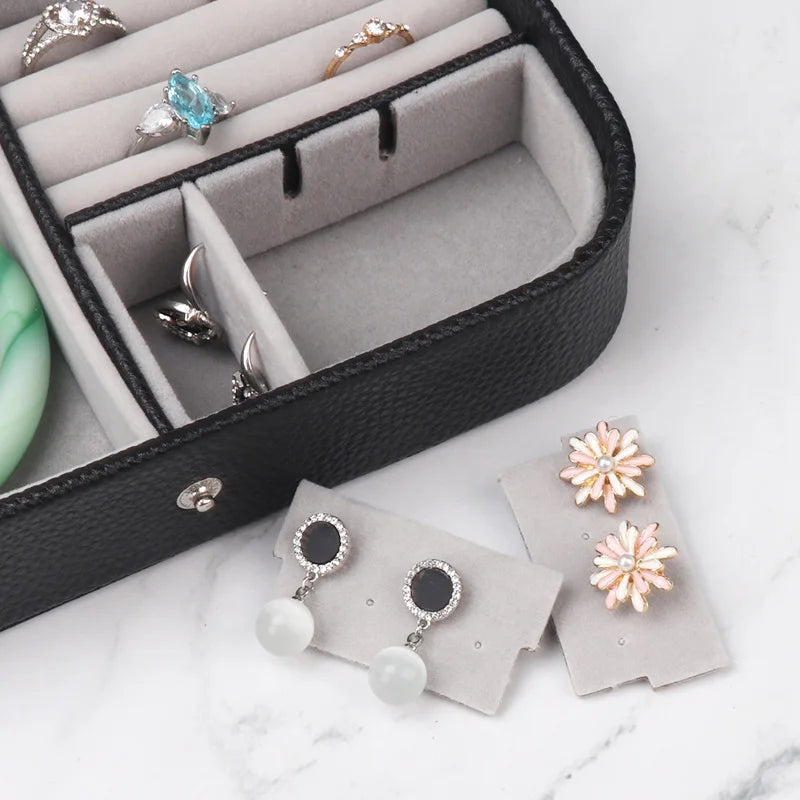 Small Travel Leather Jewelry Box