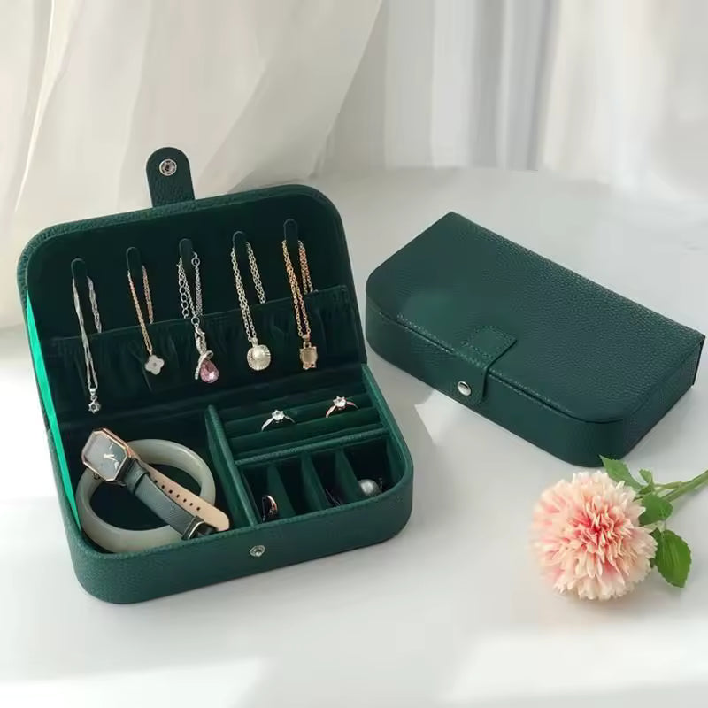 Small Travel Leather Jewelry Box