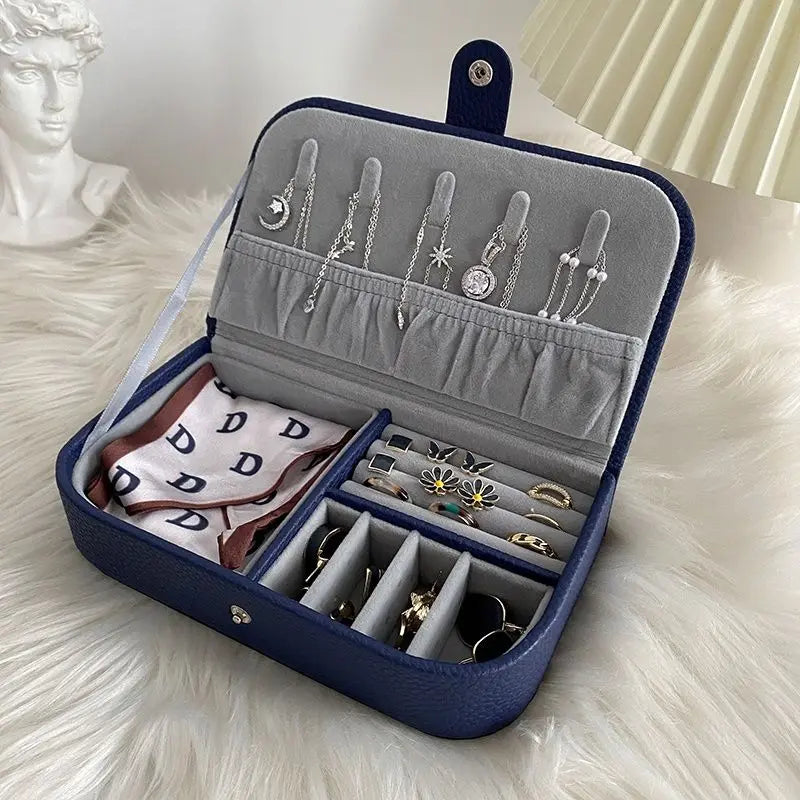 Small Travel Leather Jewelry Box